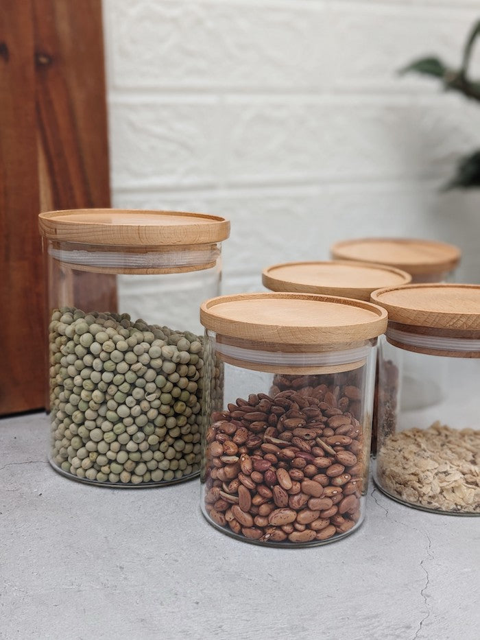 Stackable Borosilicate Glass Jars(Set of 4)