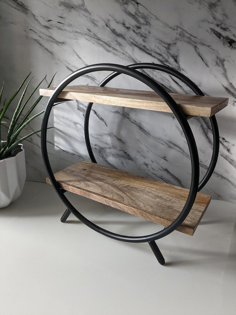 Circular Spacesaver Metal Wood Stand