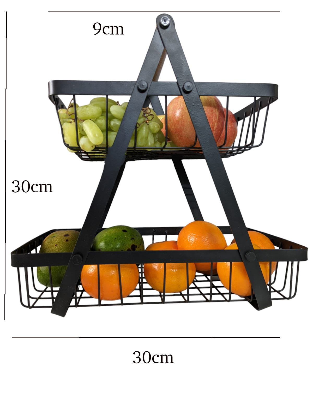 Metal and Wood Organiser Stand