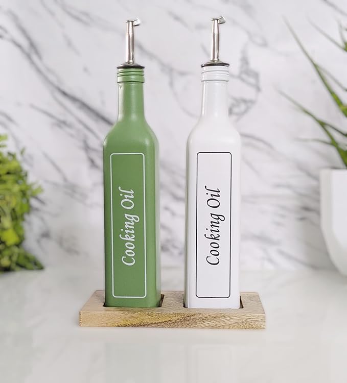 500ml Oil Dispenser With Tray (Set of 2)