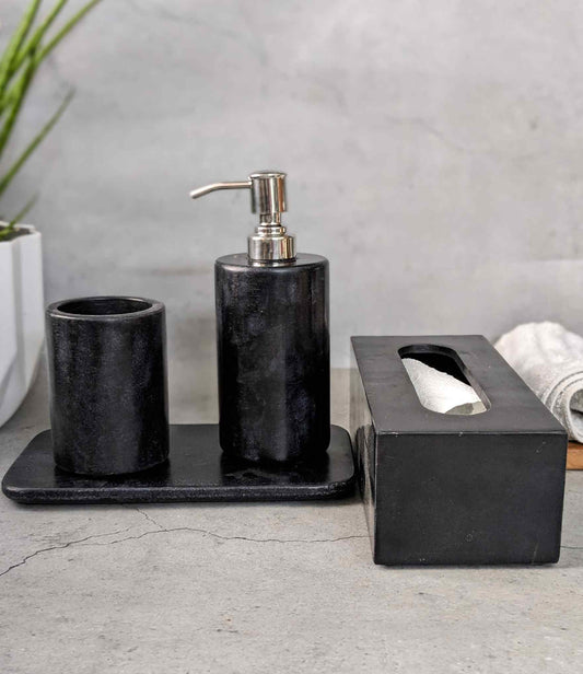 Black Marble Bath Set (4pcs)