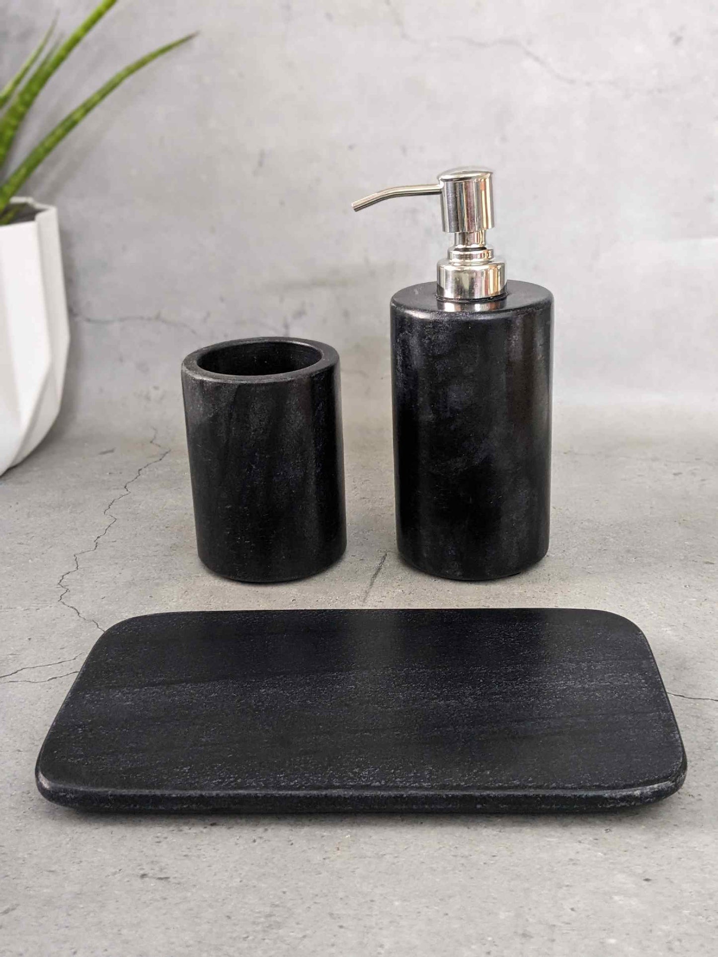 Black Marble Bath Set (4pcs)