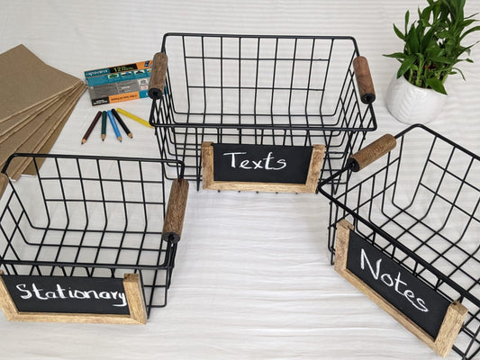 Chalkboard Bin Organizer (Set of 3)