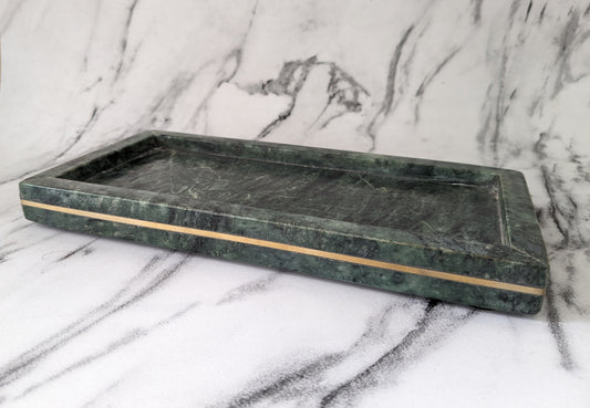 Marble Tray Green 10In